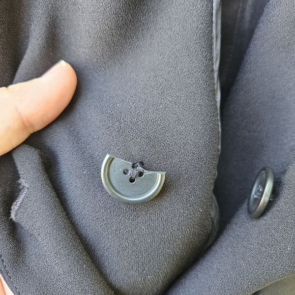 J. Crew 365 French Girl collarless double breasted black blazer size 10 - Picture 8 of 8